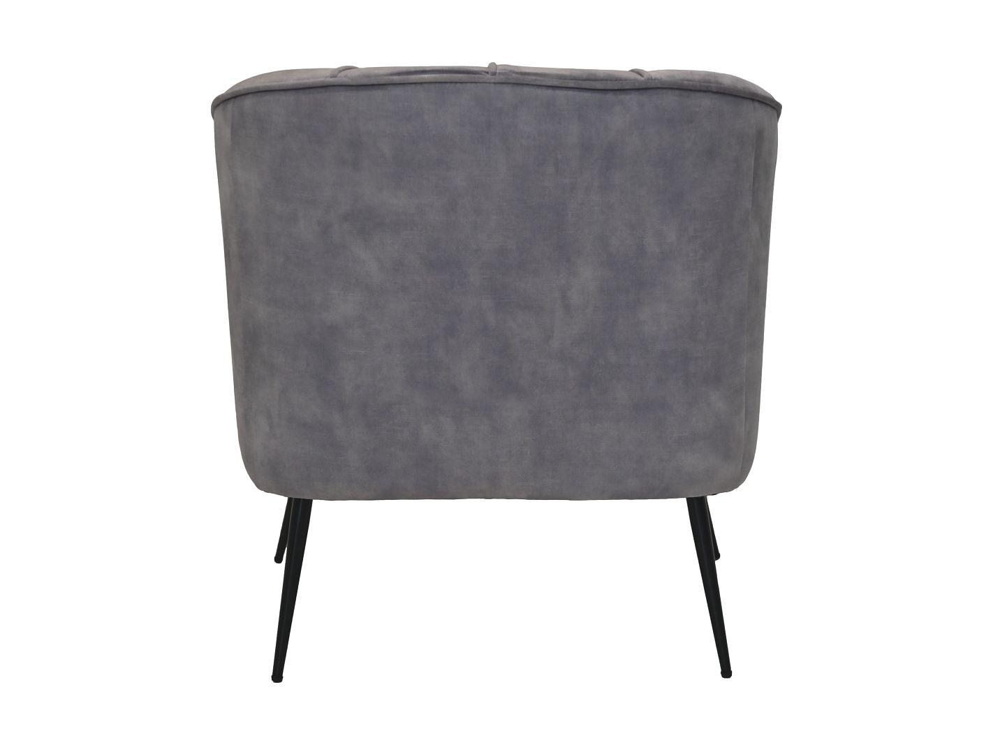 Chester Armlehnsessel Textil Metall Grau 2