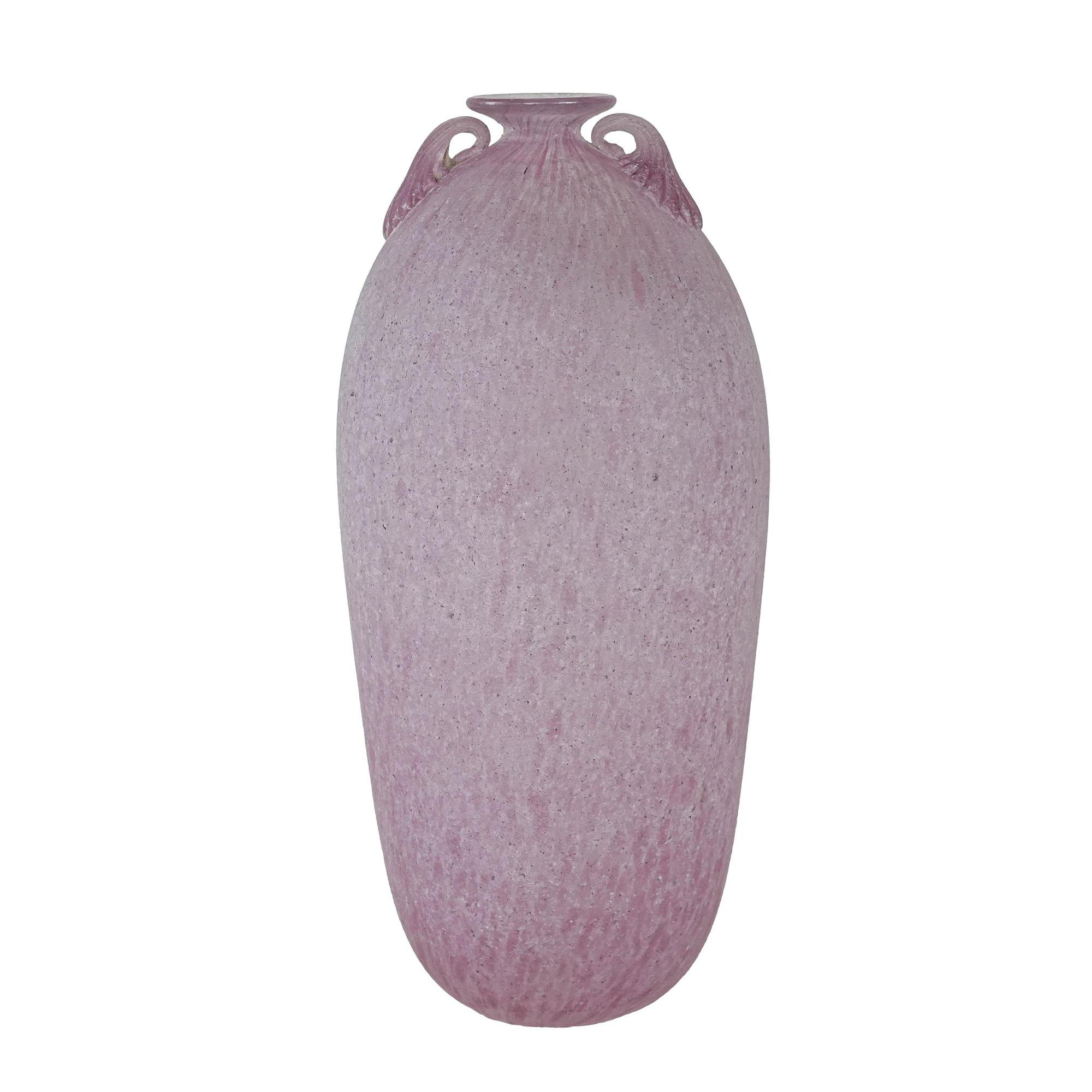 Glasvase Muranoglas Lila 1970er Jahre 0