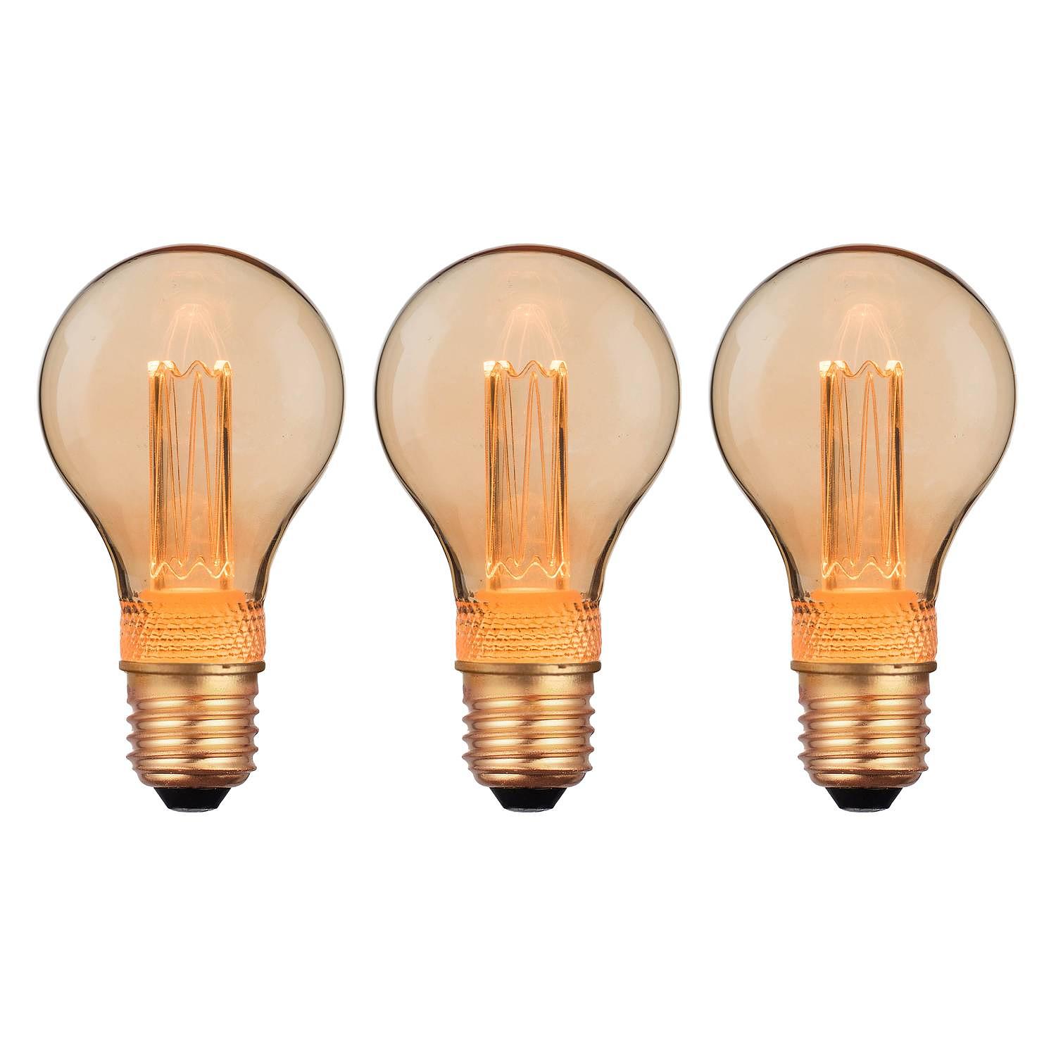 Leuchtmittel Attilly (3er-Set) Glas / Metall 3-flammig 0