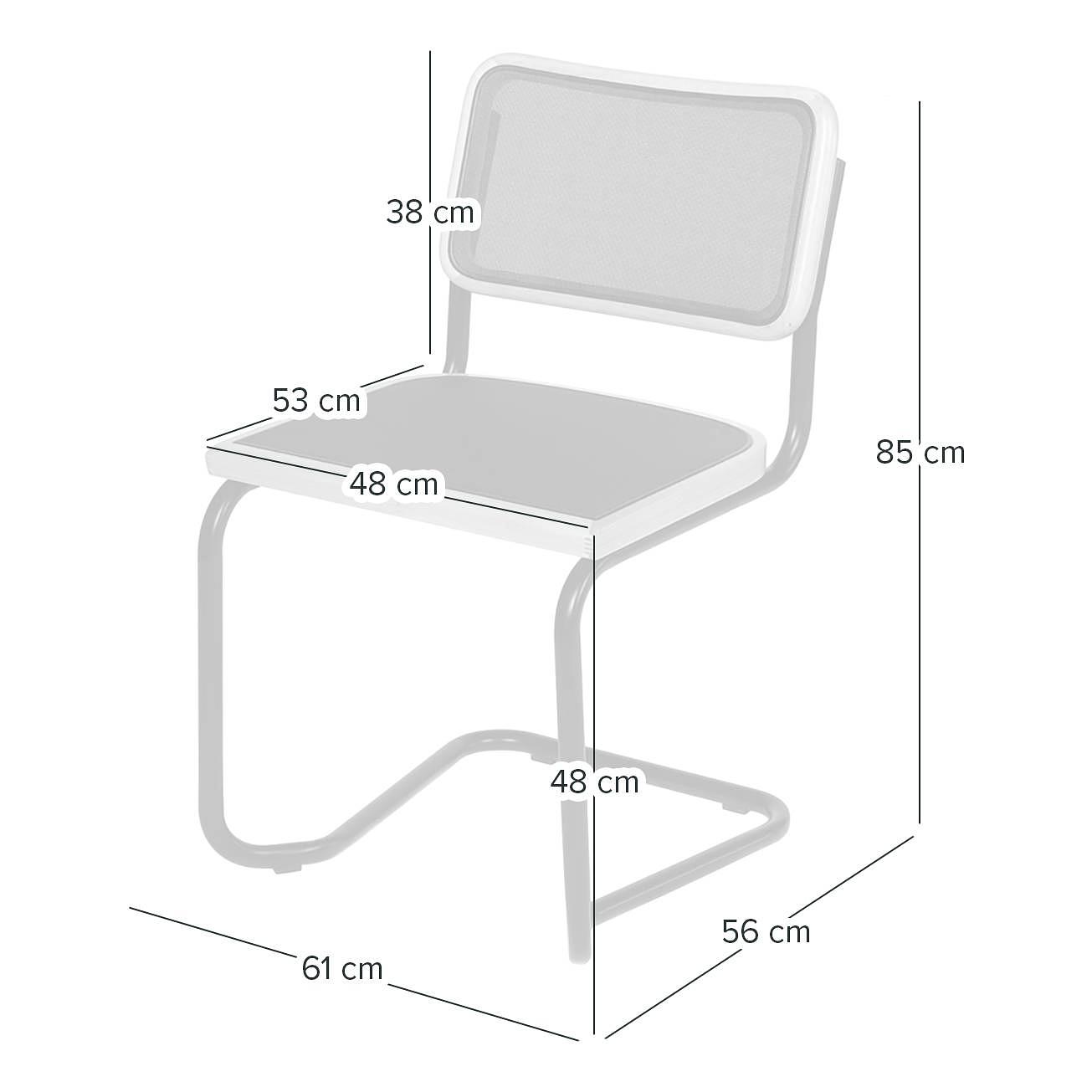 2x Holm Freischwinger-Set Mesh Schwarz 3