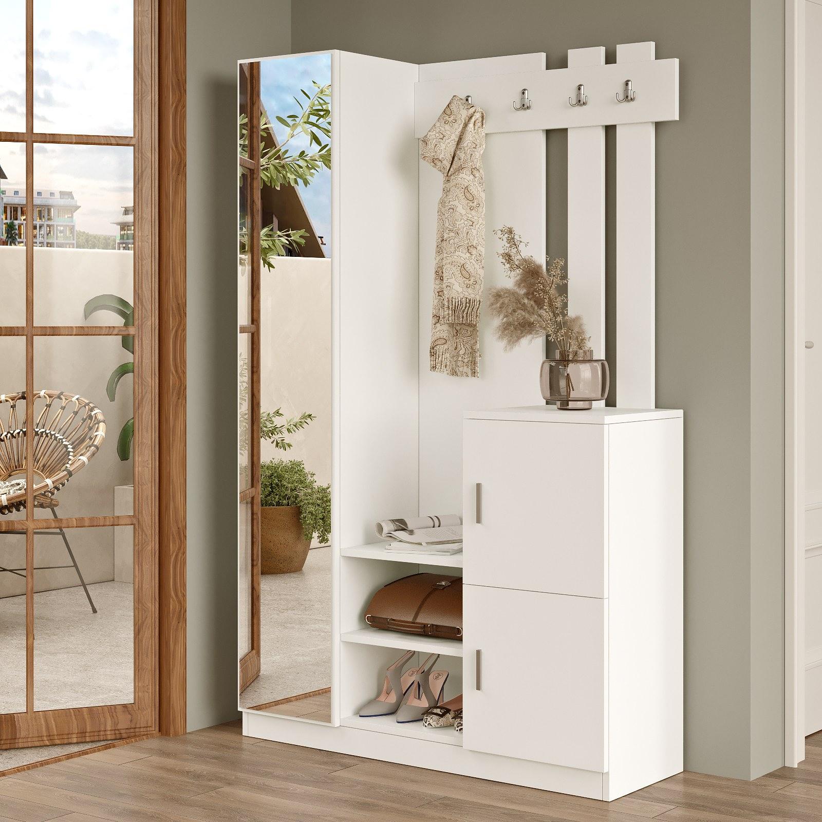 Orga Wardrobe White 113.6cm x 180cm 1