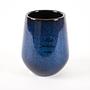  Keramikvase Marineblaue 1970er Jahre 6