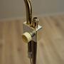 Vintage floor lamp metal textile white 1970s 10