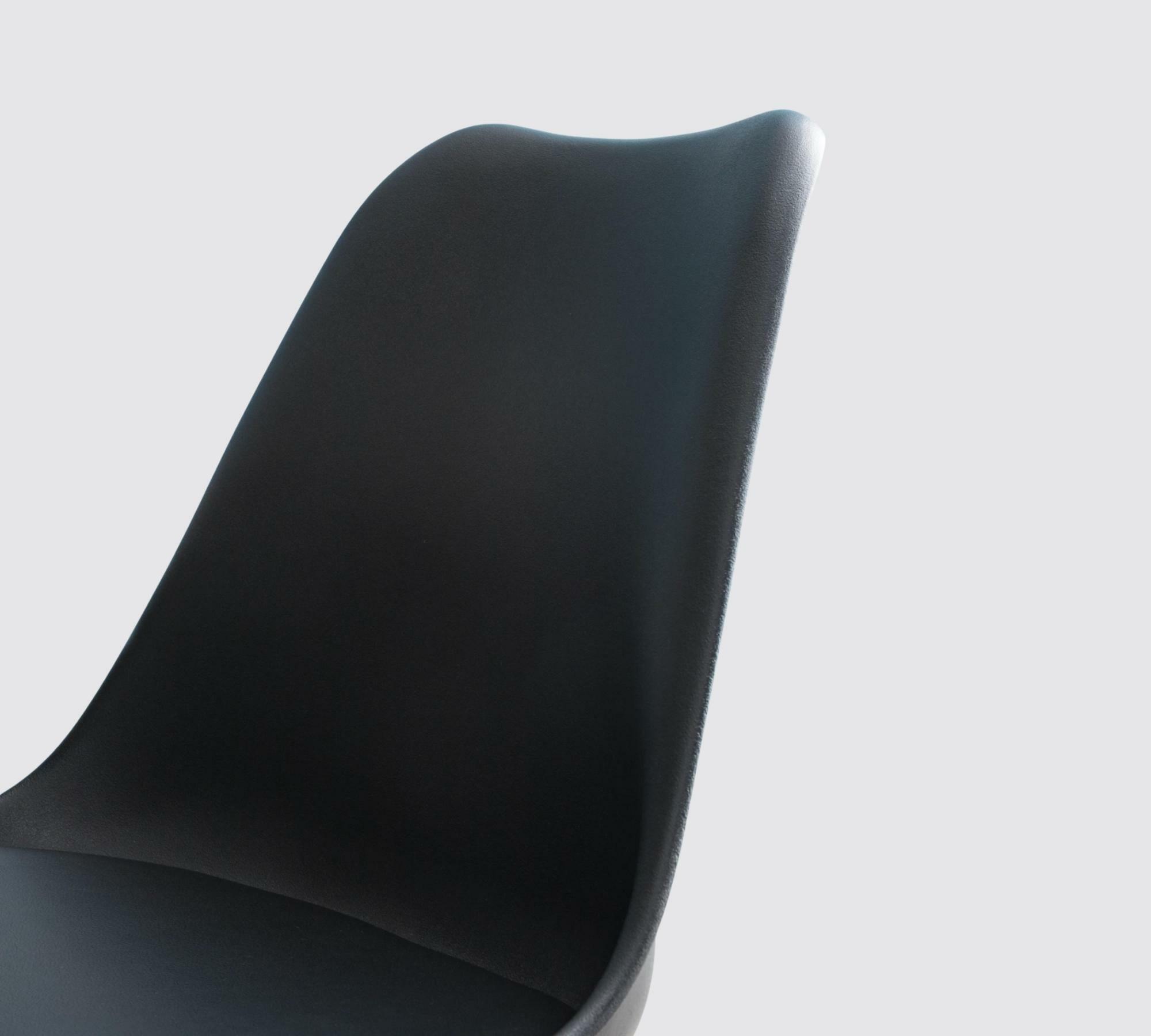 2x Scandi-Style Esszimmerstuhl Schwarz 3