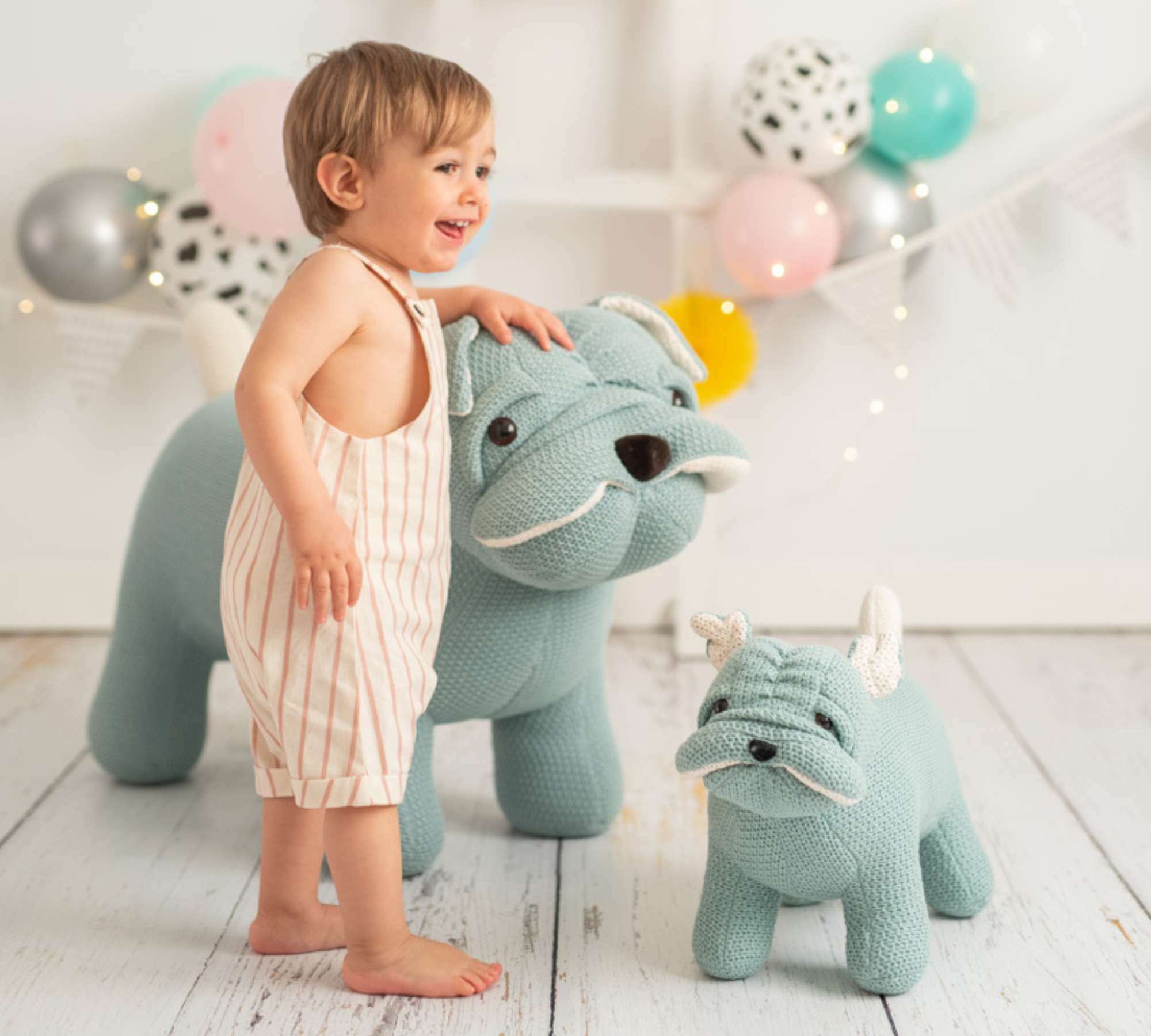 Dog Mini Plush Toy Cotton Blue 7