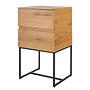 Nightstand NOZZA Iron Oak Black 1