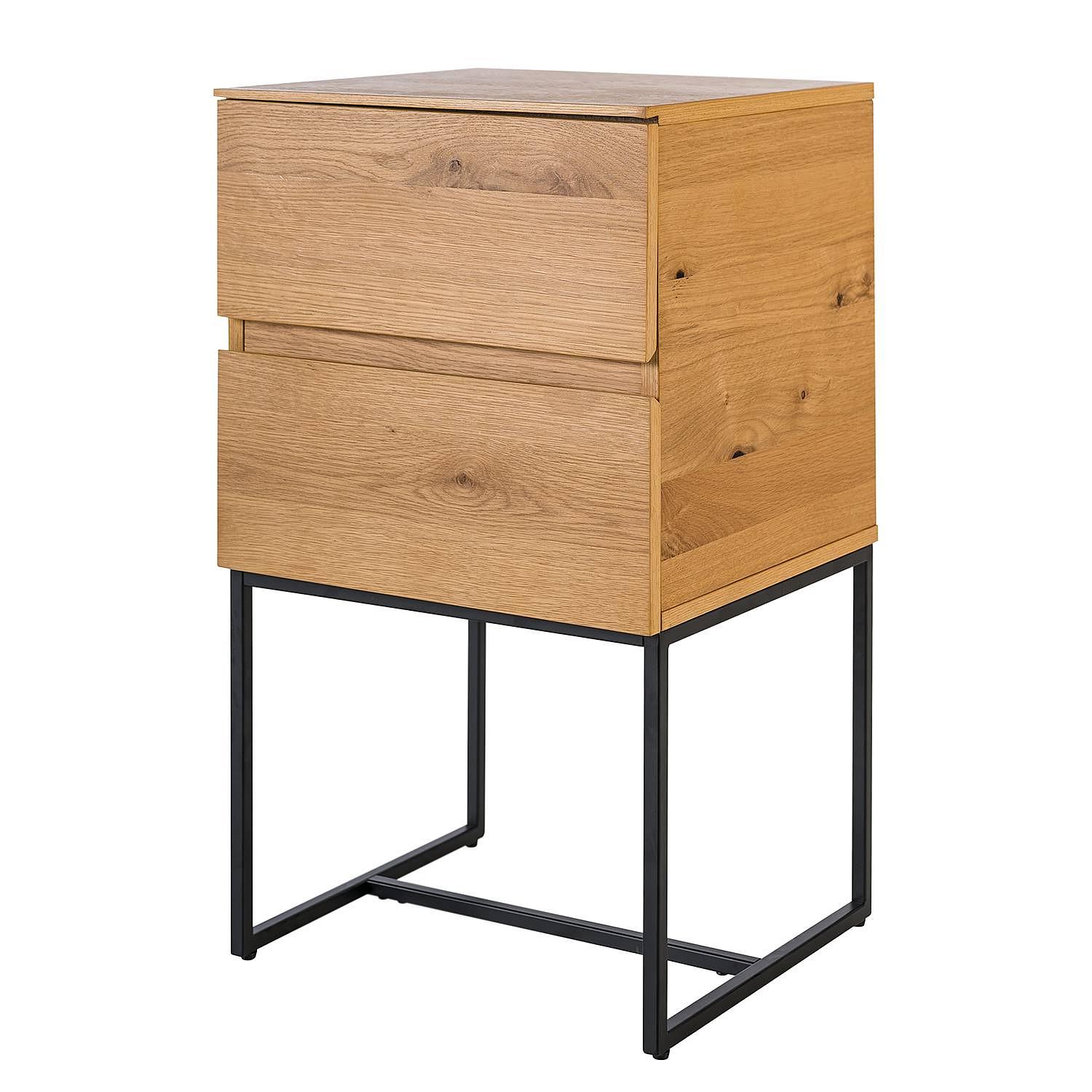 Nightstand NOZZA Iron Oak Black 1