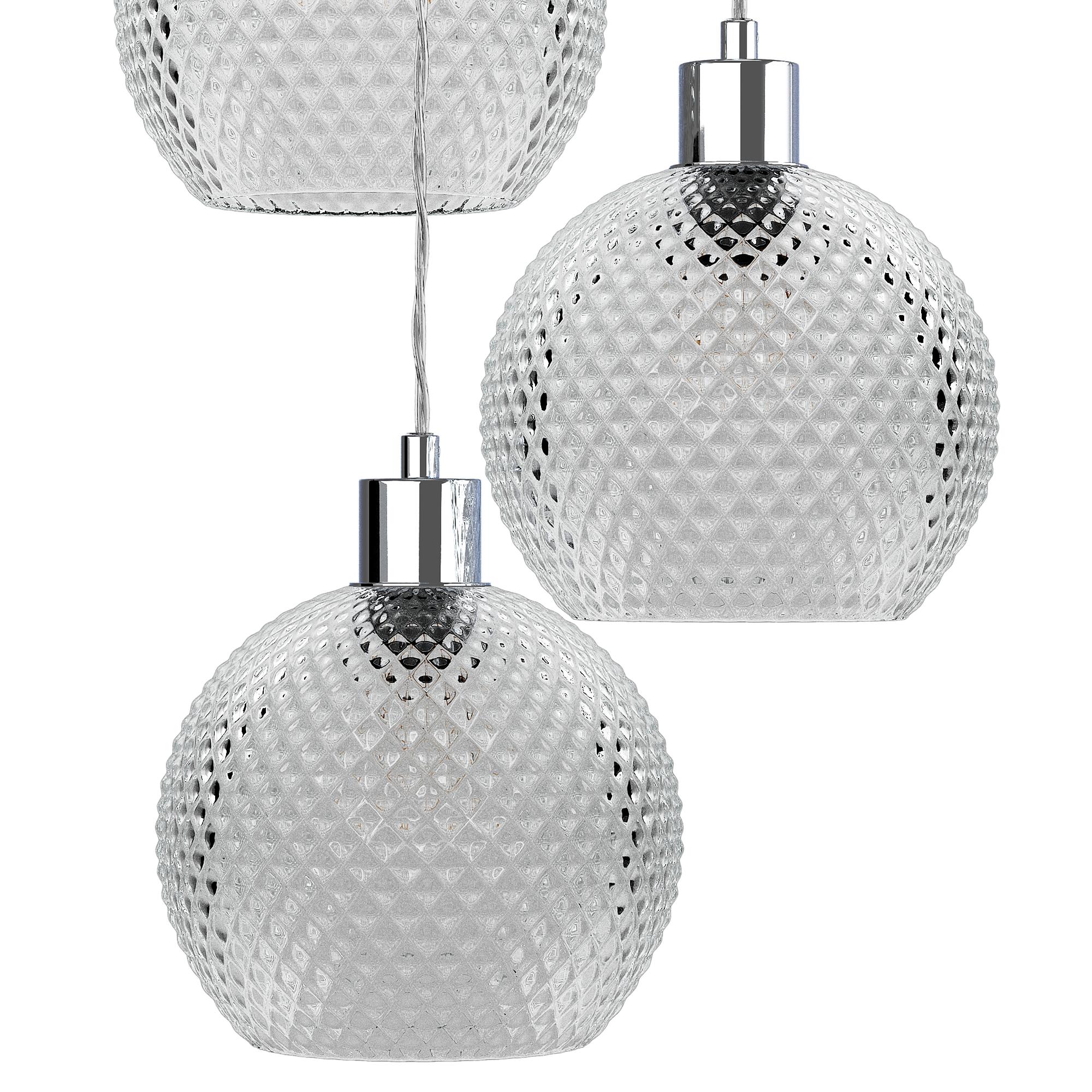 NADE pendant light 5-bulb glass iron 4