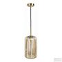 Zevro pendant light 1-bulb cylindrical shade colored glass iron 3