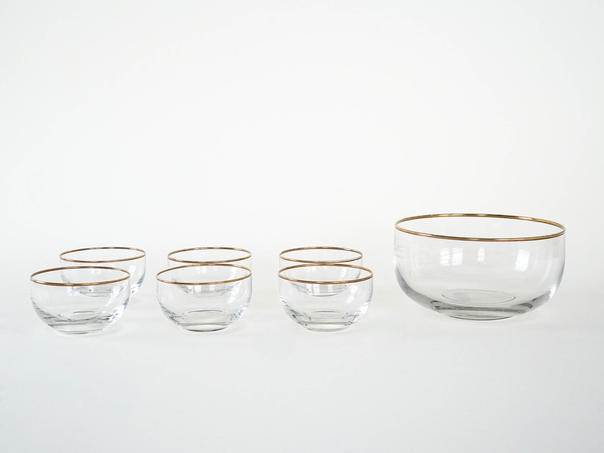 Glasservier-Set 1970er Jahre 2