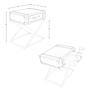 Eckbeistelltisch Leder Braun 8