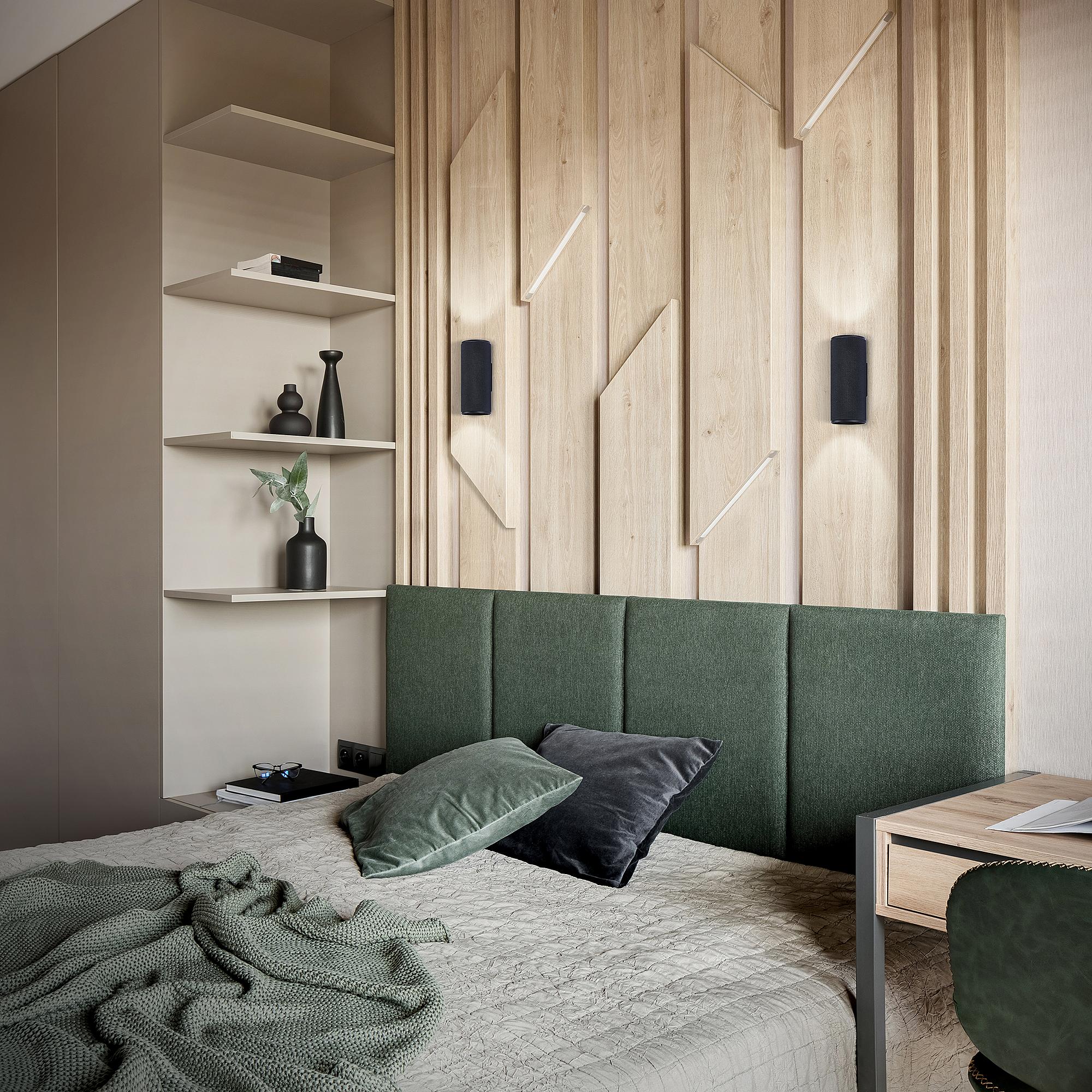 Wandleuchte Marty Typ B Aluminium Schwarz Flammenanzahl: 2 2