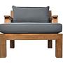 Garten Armlehnsessl Teakholz Textil 2