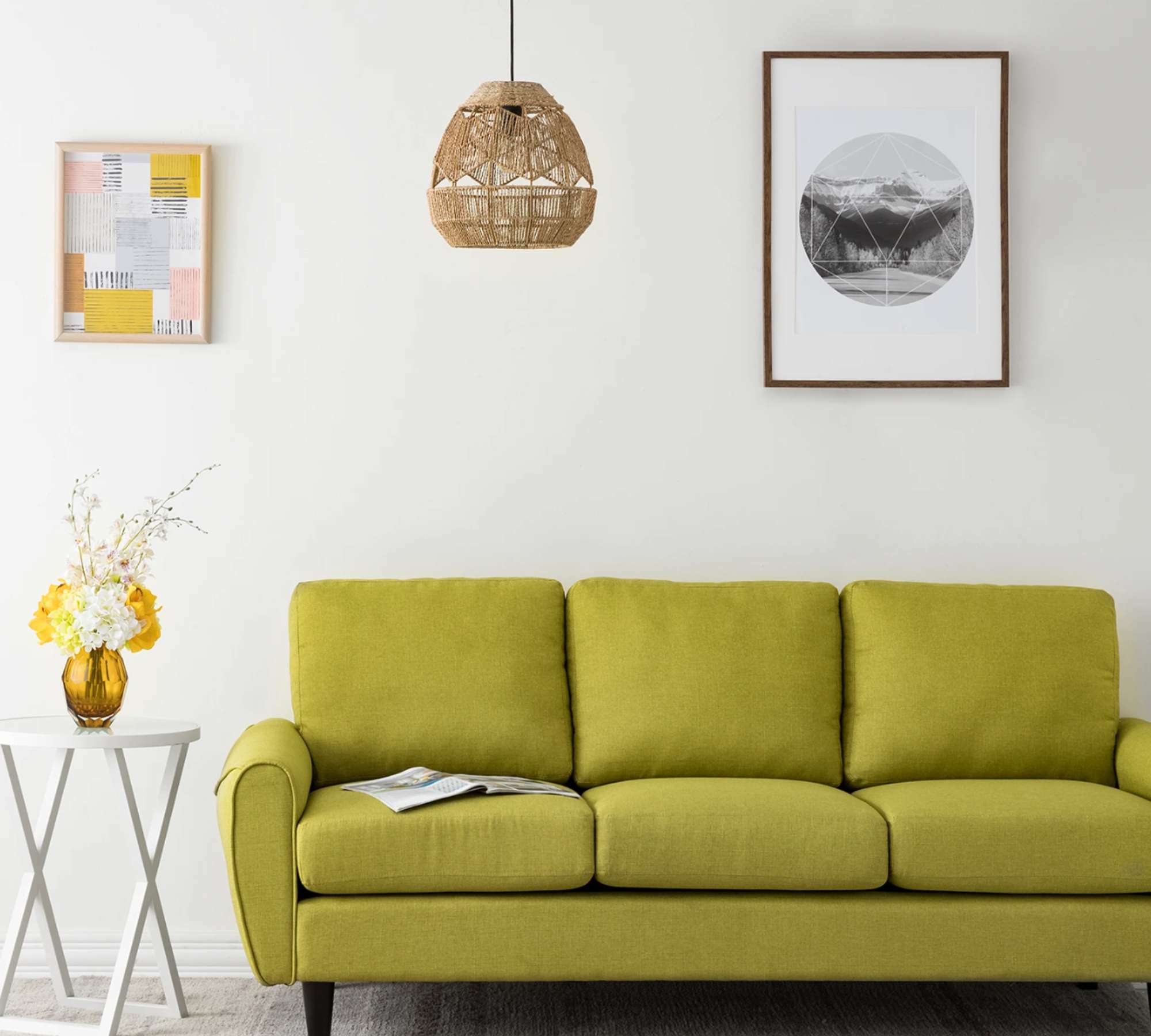 Pendant lamp Mols II Cotton fabric 1-light 8