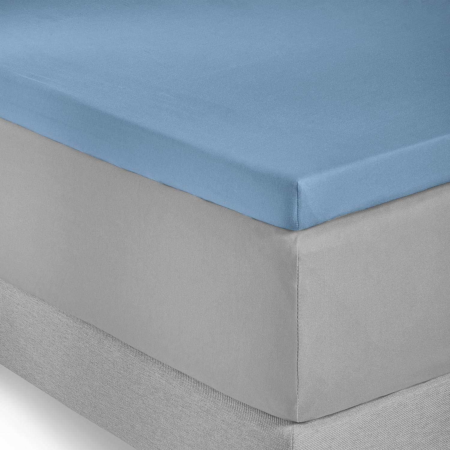 Spannbetttuch Vario-Stretch Jersey Blau 200 x 200 cm 1