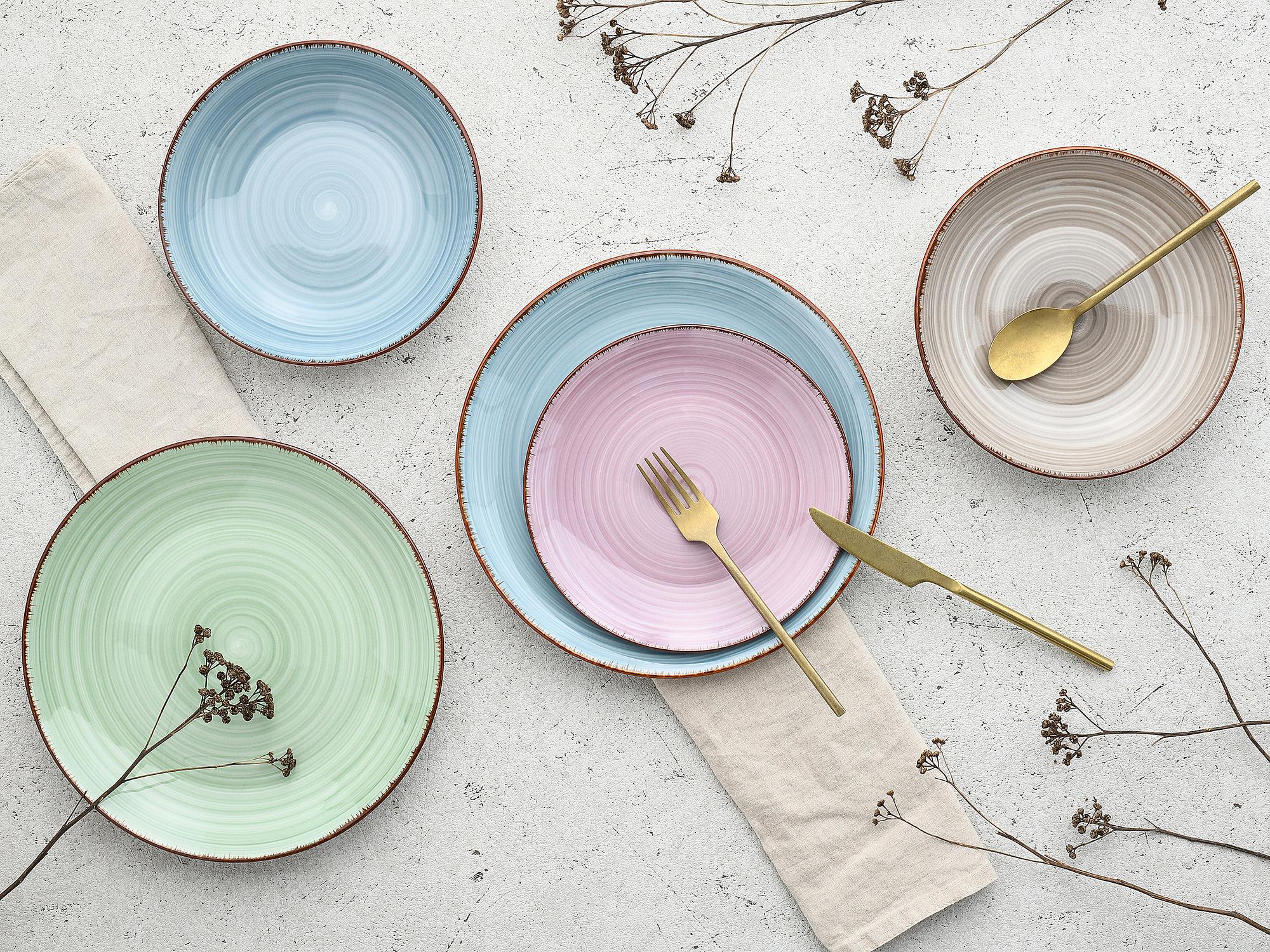 12-Teilig Samba Tellerset Mehrfarbig Porzellan 4