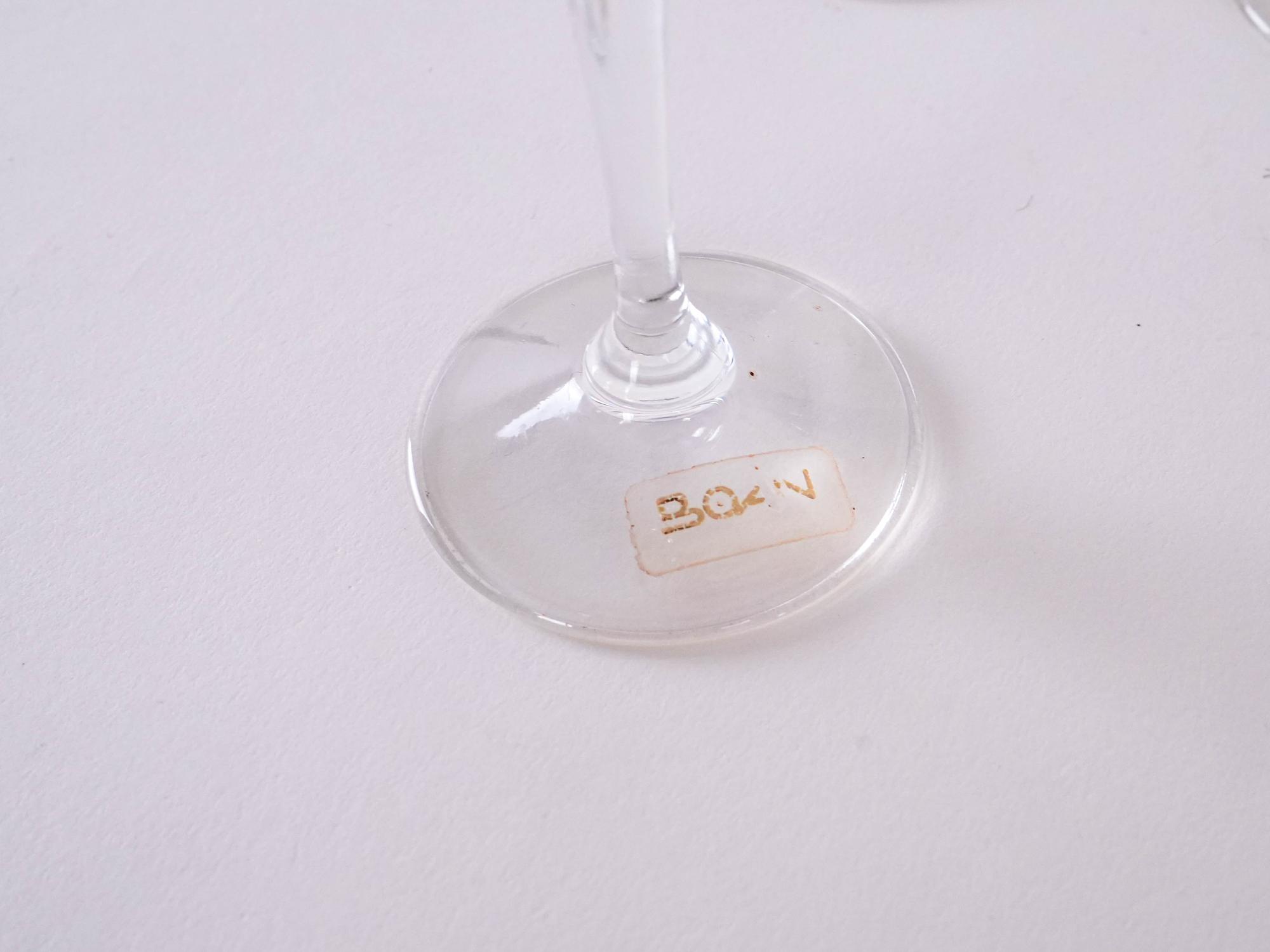 Glass set pastel colors 1970s 6