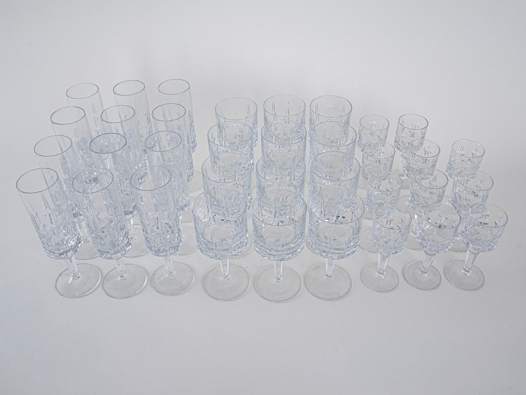 Kristallgläser-Set Transparent 1970er Jahre 5