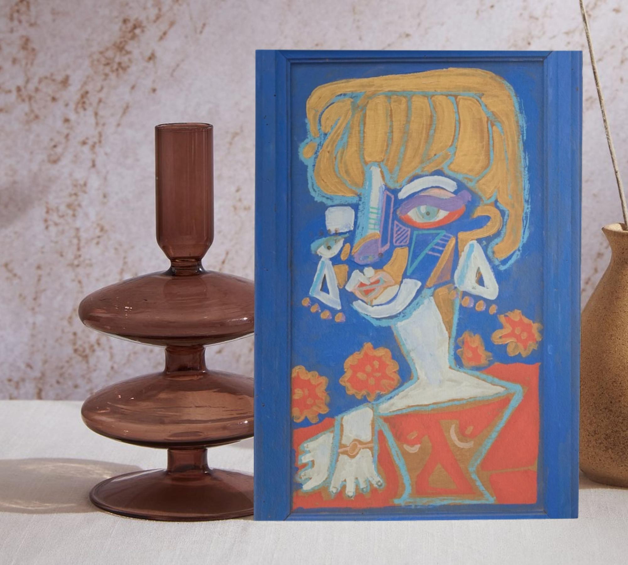 Anna with flowers Kunstdruck Mehrfarbig 4