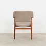 Vintage Chair Teak Wood Textile Grey 1960s 5