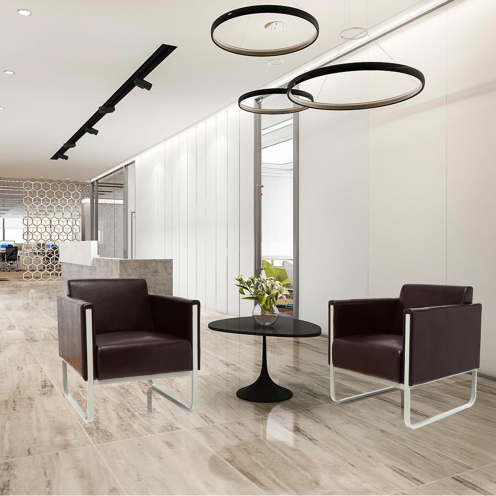 ARUBA Poltrona Ecopelle Marrone 1