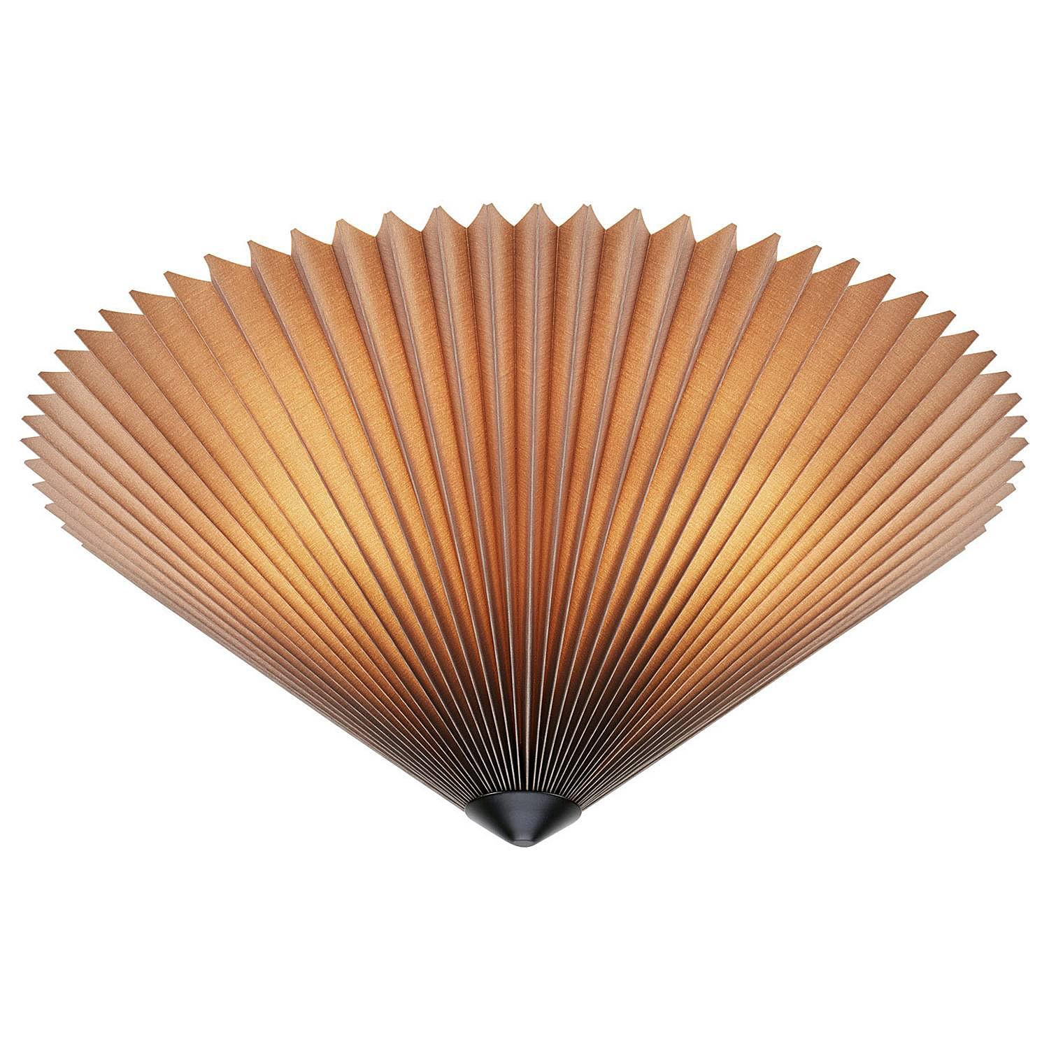 Pleated ceiling light PVC 3-flame 48cm 0