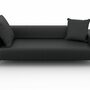 Groove Sofa 3-Sitzer Leder Schwarz 2