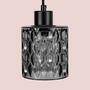 1-light pendant lamp smoked glass black 1