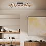 LED Deckenleuchte Amalia 1-Flammig Eisen Kiefer Schwarz  2
