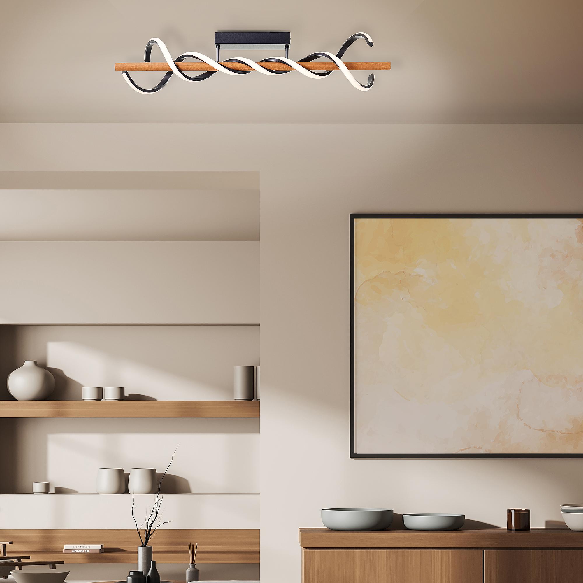 LED Ceiling Light Amalia 1-Light Iron Pine Black 2