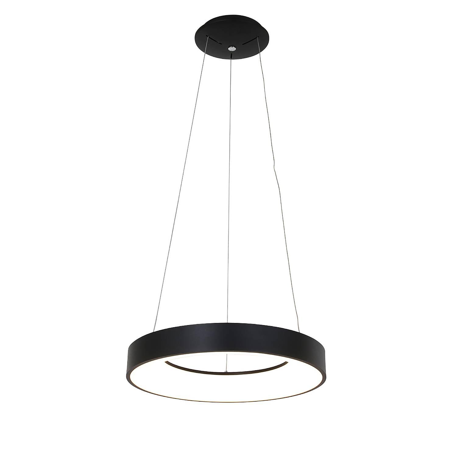 Ringlede LED-Pendelleuchte Aluminium 1-flammig 48cm 2