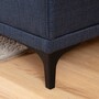 Sofa Récamiere Links Polyester Holz Blau 3