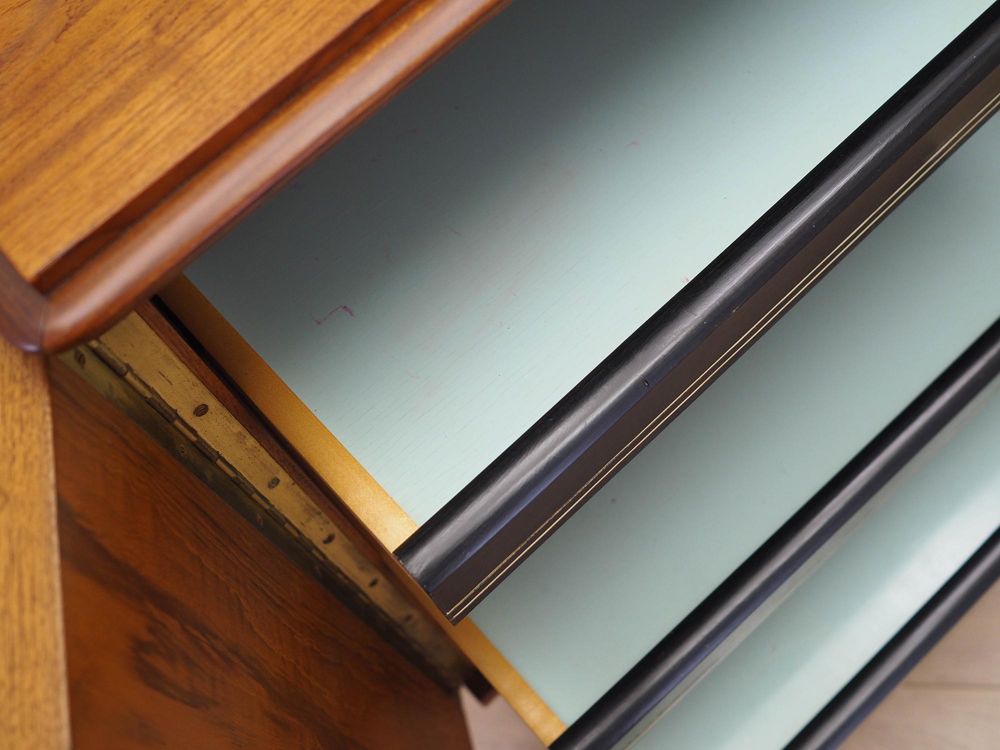 Teak sideboard brown 1970s 9