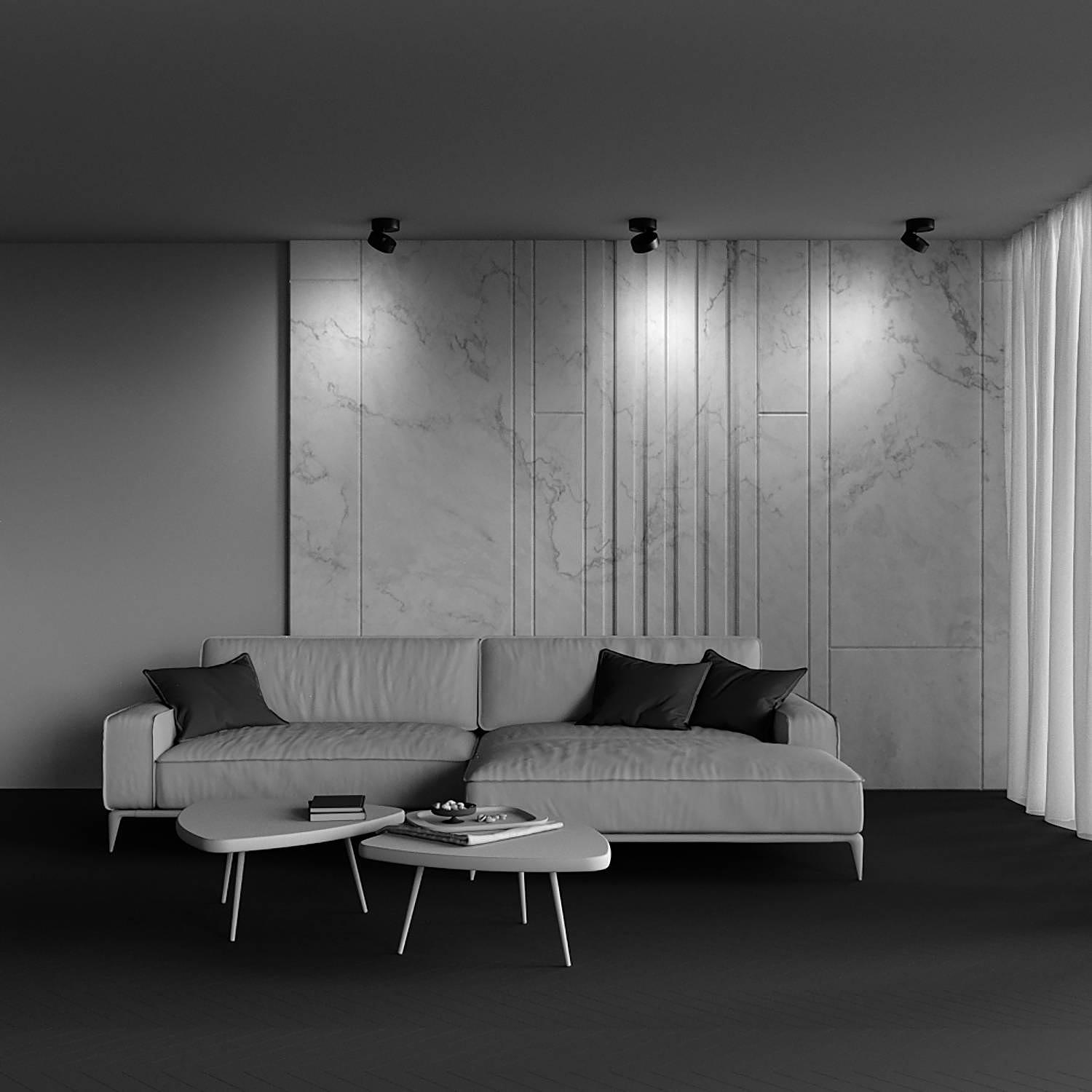 Onda Typ C LED-Deckenleuchte Aluminium 1-flammig 2