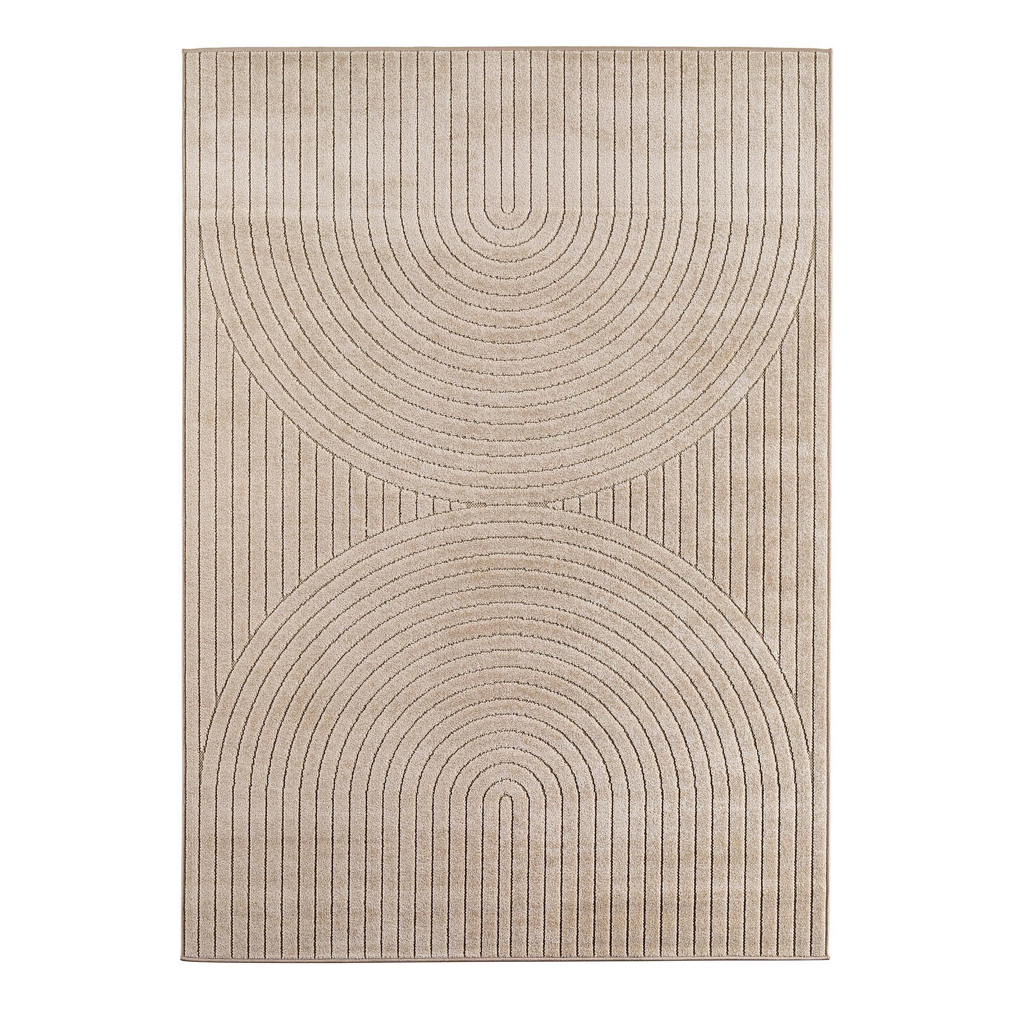 Kurzflorteppich Nova 1201 Polypropylen Beige 80 x 150 cm 1