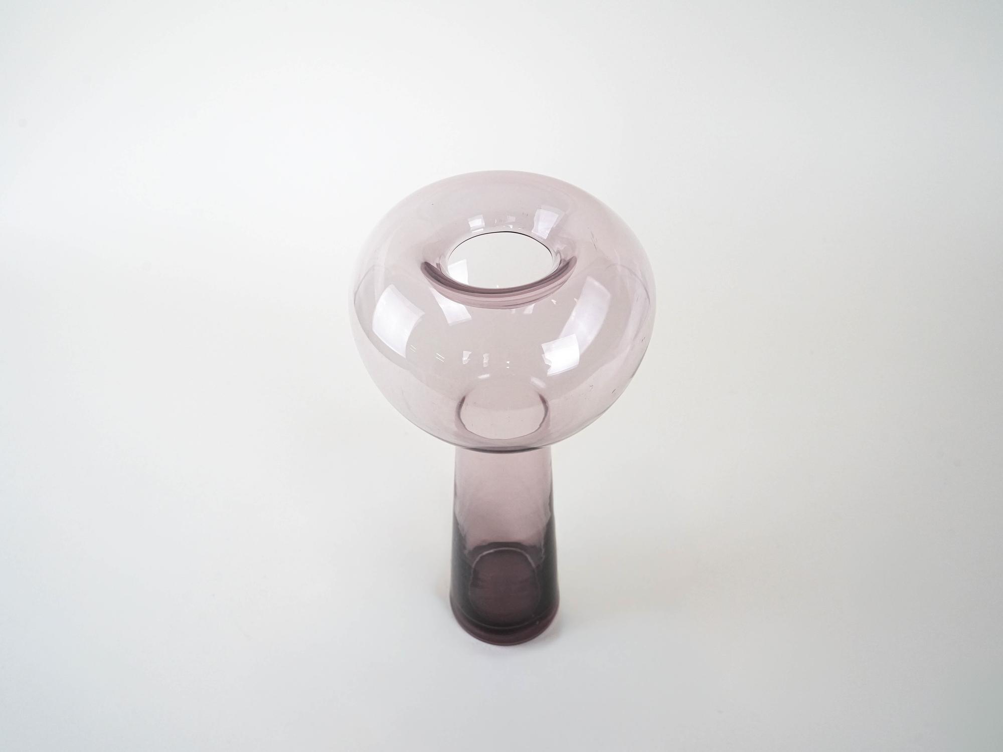 Glass vase Transparent 1970s 3