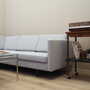 Corner sofa textile grey 1990s 3