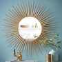 Runder Spiegel Eisen Glas Gold 3
