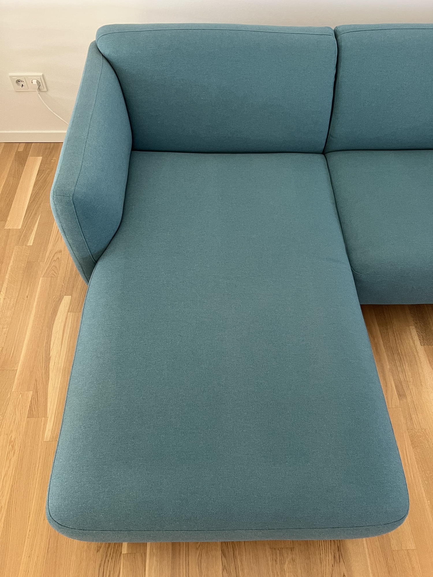 Modena Sofa Récamiere Links Textil Petrol 1