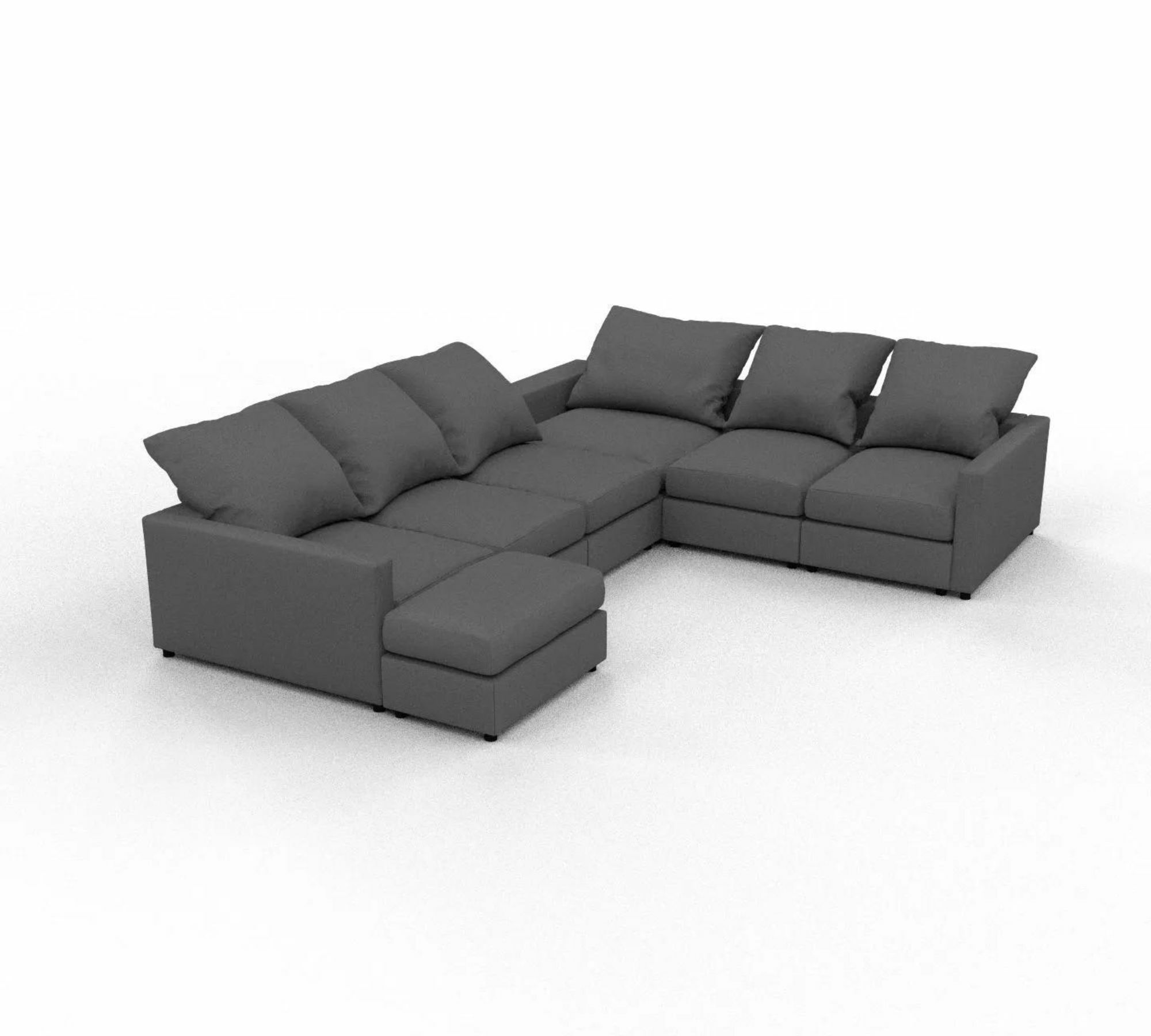 Flayr Sofa Webstoff Schiefergrau 0