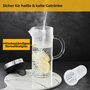 Glaskaraffe mit Frucheinsatz 1 Liter 3