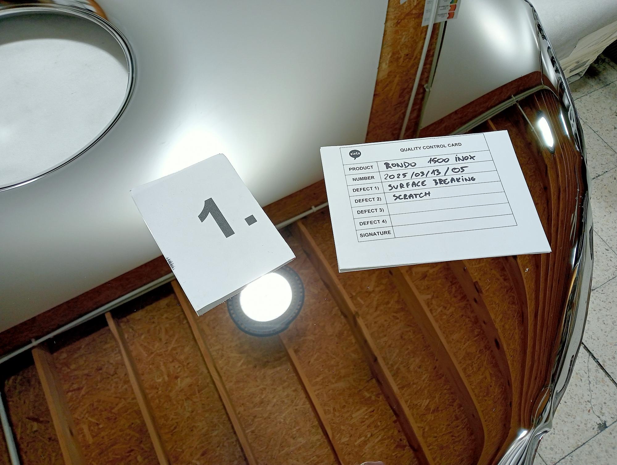 Rondo Mirror 1500 Stainless Steel Inox Polished Silver 3