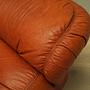 Sofa Leather Red 1970s 13