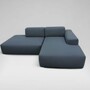 Pyllow Ecksofa Récamiere Rechts Blau 0