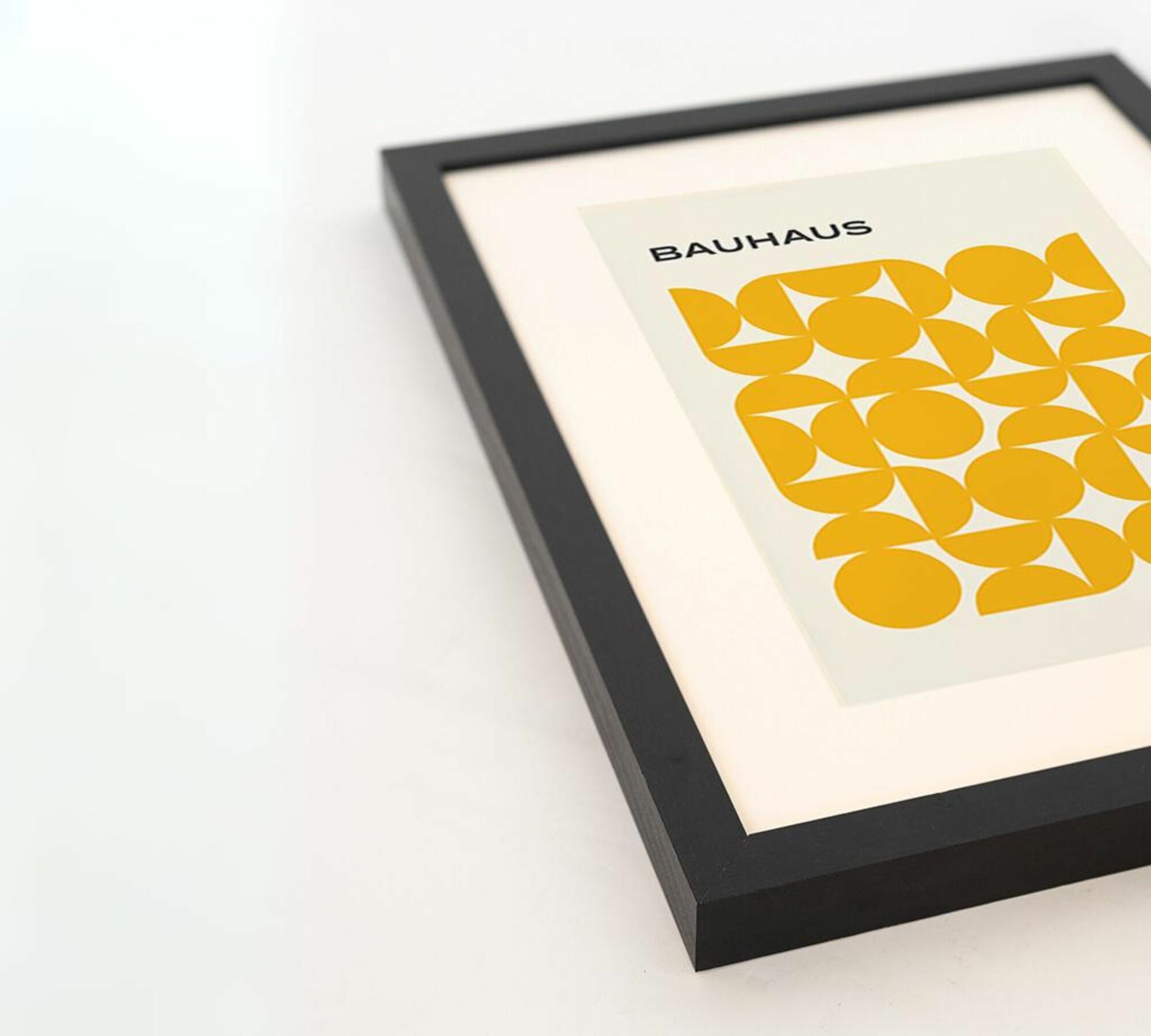 Bauhaus Yellow Kunstdruck mit Rahmen Mehrfarbig 2