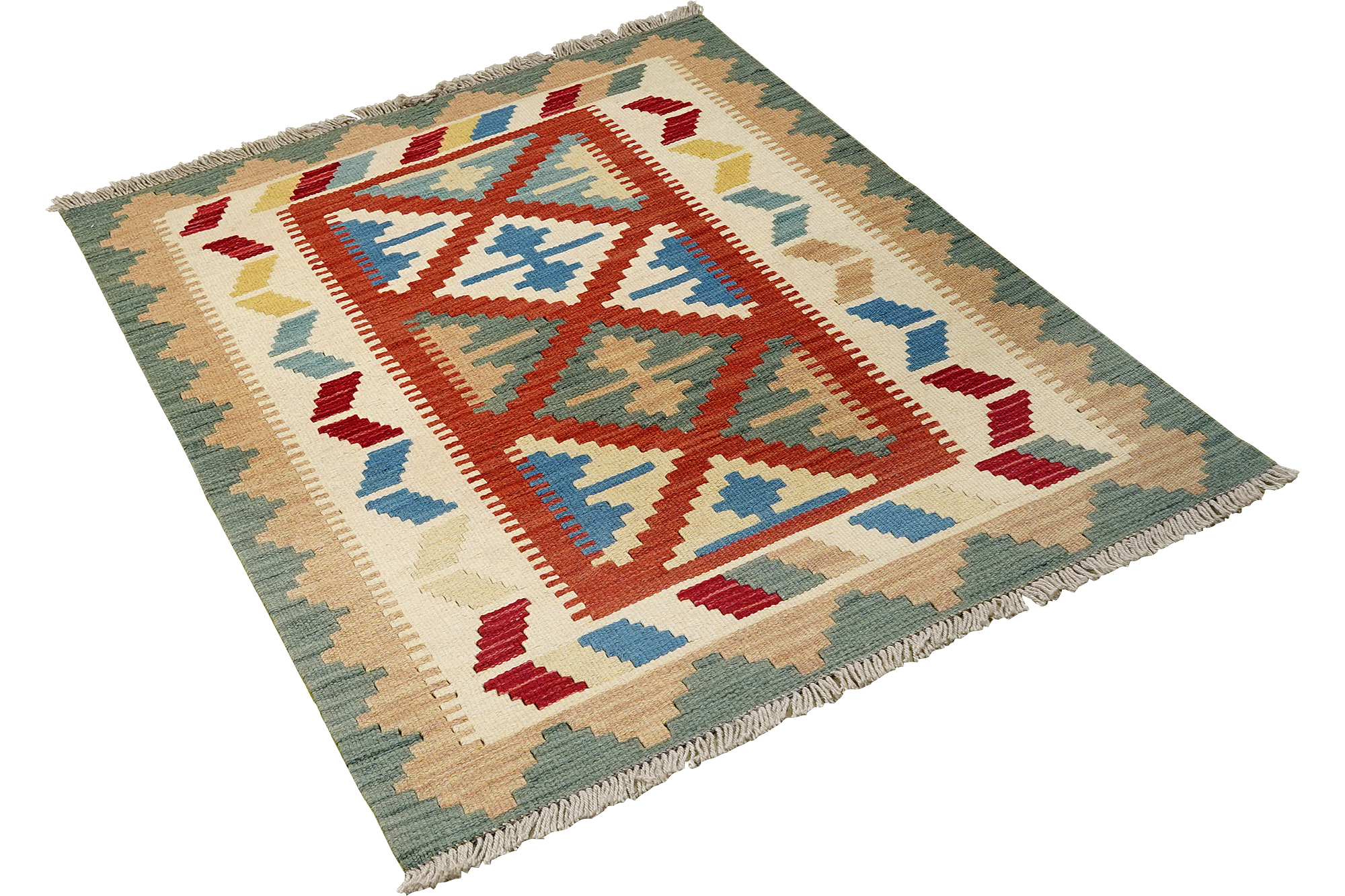 Kilim Gashgai Teppich Wolle Mehrfarbig 2