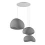 3-Flammig Wabi Sabi Stillforms Pendelleuchte Beton Grau 1