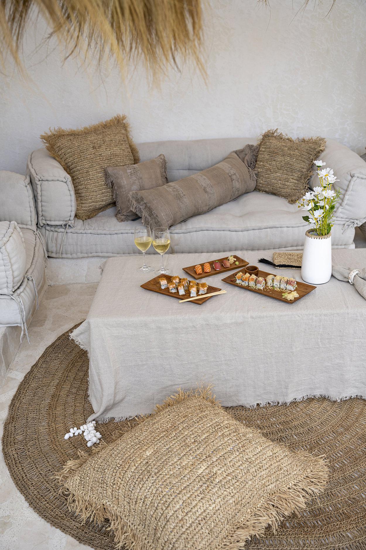 Tischtuch Leinen Beige 150x200cm 2