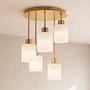 Polley Pendant Light 5-bulb Frosted Glass Gold 0