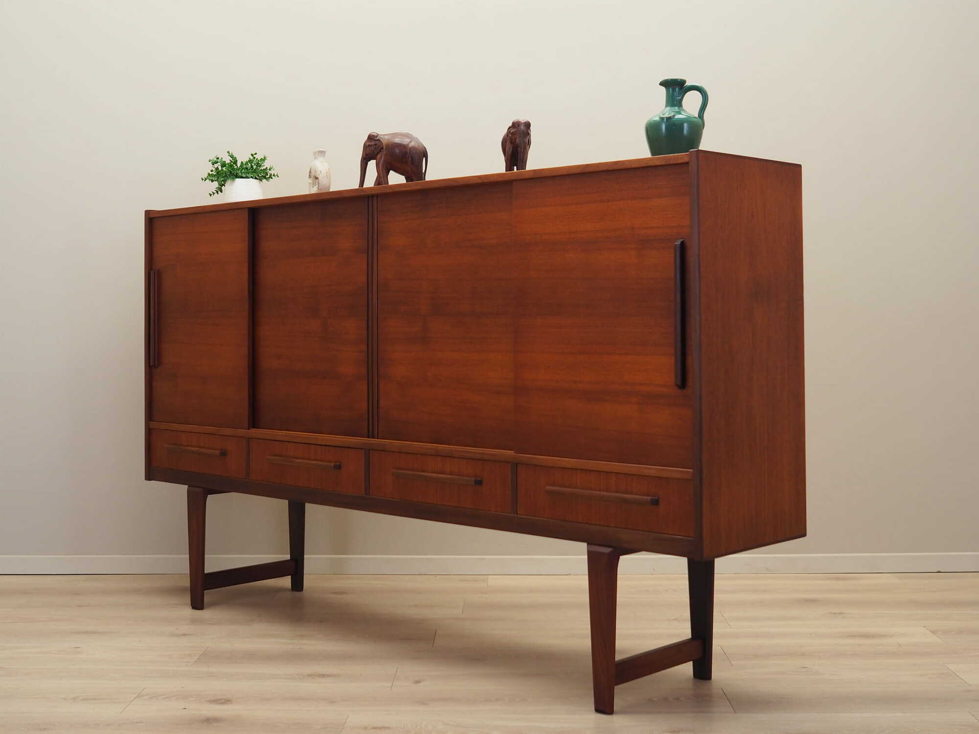 Vintage sideboard teak wood brown 1960s 3